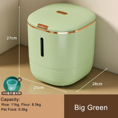 Херметически затворен контейнер за съхранение на храна с пресовъчен капак, запечатан с голям капацитет, устойчива на влага оризово брашно, кутия за съхранение на зърнени култури