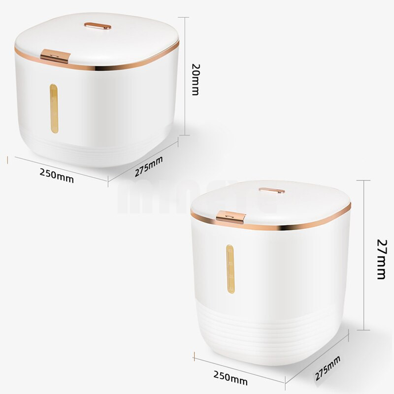 Херметически затворен контейнер за съхранение на храна с пресовъчен капак, запечатан с голям капацитет, устойчива на влага оризово брашно, кутия за съхранение на зърнени култури