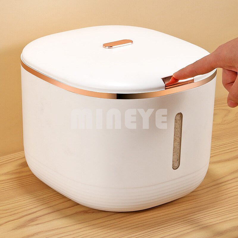 Херметически затворен контейнер за съхранение на храна с пресовъчен капак, запечатан с голям капацитет, устойчива на влага оризово брашно, кутия за съхранение на зърнени култури