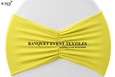 Naujo dizaino raižytos lycra kėdžių juostos spandex kėdžių varčios, skirtos įtemptam kėdės dangčiui vestuvių renginio vakarėlio dekoravimui