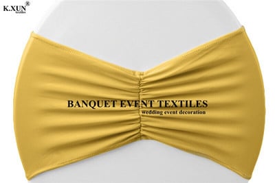 Naujo dizaino raižytos lycra kėdžių juostos spandex kėdžių varčios, skirtos įtemptam kėdės dangčiui vestuvių renginio vakarėlio dekoravimui