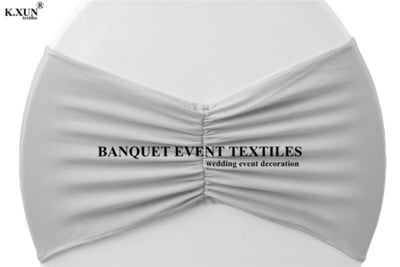 Naujo dizaino raižytos lycra kėdžių juostos spandex kėdžių varčios, skirtos įtemptam kėdės dangčiui vestuvių renginio vakarėlio dekoravimui