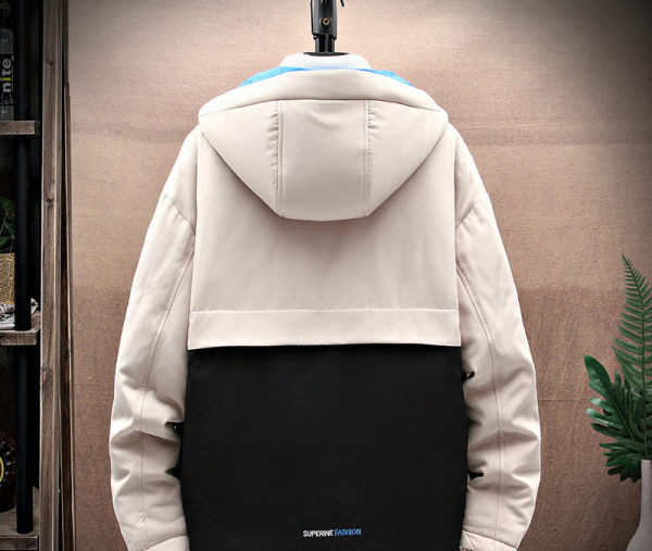 Jachetă casual pentru bărbați, cu glugă și buzunar