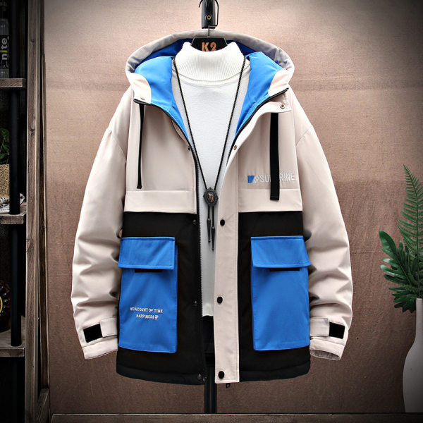 Jachetă casual pentru bărbați, cu glugă și buzunar