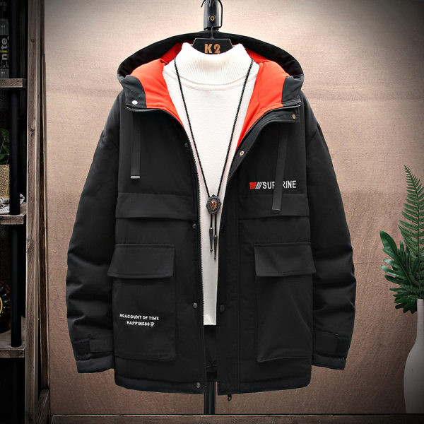 Jachetă casual pentru bărbați, cu glugă și buzunar