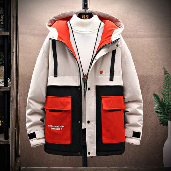 Jachetă casual pentru bărbați, cu glugă și buzunar