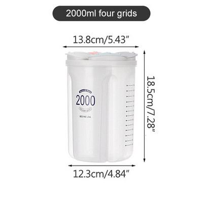 Virtuvės laikymo dėžutė Maisto saugykla Žemės riešutų pupelių grūdų dozatorius Sandėliavimo talpykla Drėgmei atspari sandari skardinė, skirta šaldytuvo tūriniam tvarkytuvui