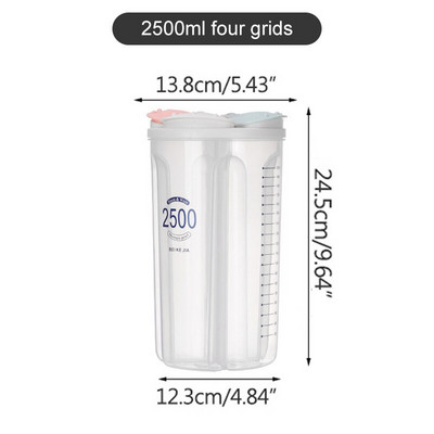 Virtuvės laikymo dėžutė Maisto saugykla Žemės riešutų pupelių grūdų dozatorius Sandėliavimo talpykla Drėgmei atspari sandari skardinė, skirta šaldytuvo tūriniam tvarkytuvui