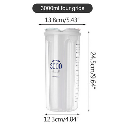 Virtuvės laikymo dėžutė Maisto saugykla Žemės riešutų pupelių grūdų dozatorius Sandėliavimo talpykla Drėgmei atspari sandari skardinė, skirta šaldytuvo tūriniam tvarkytuvui