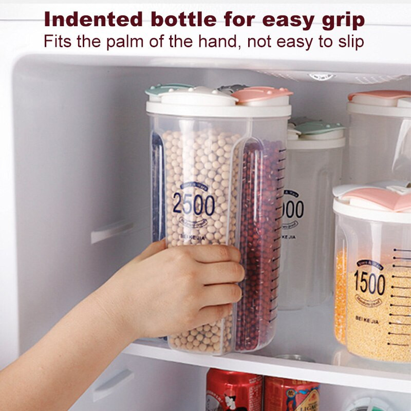 Virtuvės laikymo dėžutė Maisto saugykla Žemės riešutų pupelių grūdų dozatorius Sandėliavimo talpykla Drėgmei atspari sandari skardinė, skirta šaldytuvo tūriniam tvarkytuvui