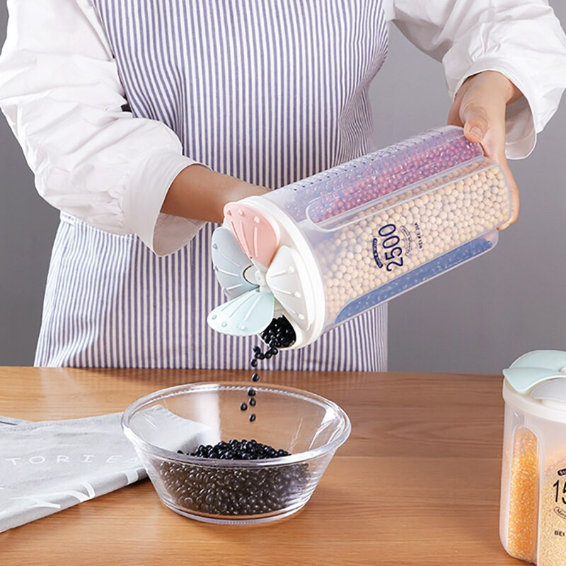 Virtuvės laikymo dėžutė Maisto saugykla Žemės riešutų pupelių grūdų dozatorius Sandėliavimo talpykla Drėgmei atspari sandari skardinė, skirta šaldytuvo tūriniam tvarkytuvui