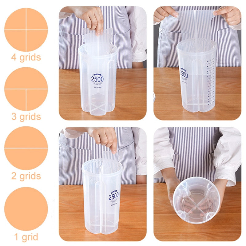 Virtuvės laikymo dėžutė Maisto saugykla Žemės riešutų pupelių grūdų dozatorius Sandėliavimo talpykla Drėgmei atspari sandari skardinė, skirta šaldytuvo tūriniam tvarkytuvui