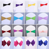 10/50 KOM. Pojas za stolice Spandex Rastezljiva navlaka za stolicu Traka za pojas Mašna Dekoracija banketa Ukrasi za vjenčanje Boje prilagođene