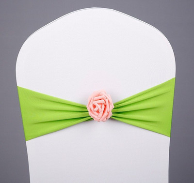 10/50 KOM. Pojas za stolice Spandex Rastezljiva navlaka za stolicu Traka za pojas Mašna Dekoracija banketa Ukrasi za vjenčanje Boje prilagođene