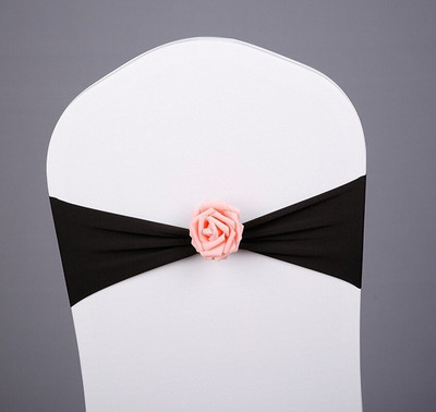 10/50 KOM. Pojas za stolice Spandex Rastezljiva navlaka za stolicu Traka za pojas Mašna Dekoracija banketa Ukrasi za vjenčanje Boje prilagođene