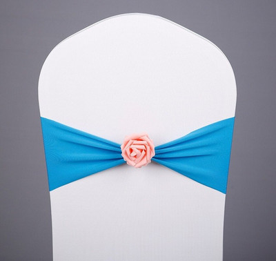 10/50 KOM. Pojas za stolice Spandex Rastezljiva navlaka za stolicu Traka za pojas Mašna Dekoracija banketa Ukrasi za vjenčanje Boje prilagođene