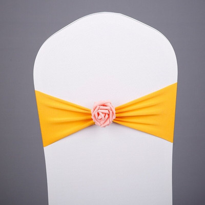 10/50 KOM. Pojas za stolice Spandex Rastezljiva navlaka za stolicu Traka za pojas Mašna Dekoracija banketa Ukrasi za vjenčanje Boje prilagođene