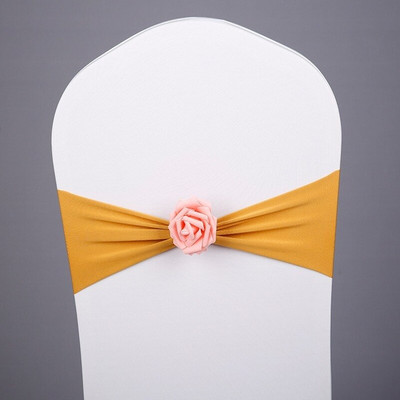10/50 KOM. Pojas za stolice Spandex Rastezljiva navlaka za stolicu Traka za pojas Mašna Dekoracija banketa Ukrasi za vjenčanje Boje prilagođene