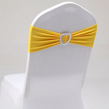 Elastic Spandex Chair Bow Sashes Stretch Lycra Sash Band με καρέκλα με αγκράφα για εκδηλώσεις Διακοσμήσεις γάμου ξενοδοχείου