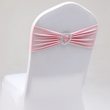 Elastic Spandex Chair Bow Sashes Stretch Lycra Sash Band με καρέκλα με αγκράφα για εκδηλώσεις Διακοσμήσεις γάμου ξενοδοχείου