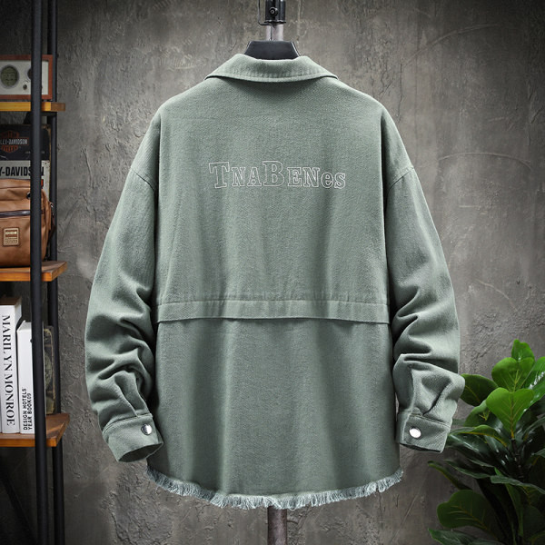 Lieknas pavasario-rudens striukė su kaklaraiščiais ties juosmeniu