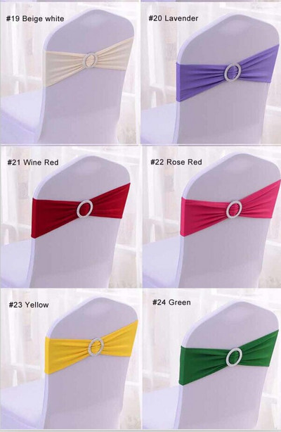 Didmeninė prekyba 100 vnt./stal. Spandex Lycra Vestuvinių kėdžių apdangalas Vestuvių vakarėlis Gimtadienio kėdės papuošimas Kėdės varčia