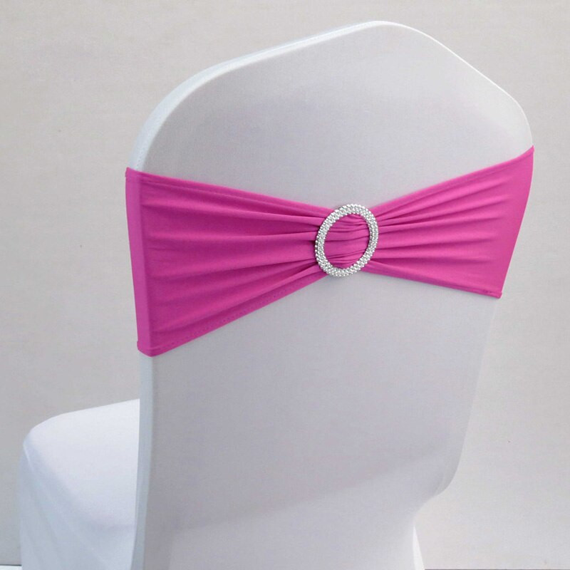 Comerț cu ridicata 100 buc/lot Spandex Lycra Husă pentru scaune de nuntă Benzi de canape pentru petrecere de nuntă Decorare pentru scaune de zi de naștere