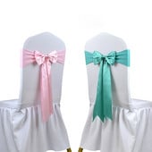 20 vnt. Nemokamas kaklaraištis Satin Kėdė Sash Bow Lycra Spandex Stretch Chair Sash Stripus Kaspinas Vestuvių renginiams Viešbučio dekoravimui