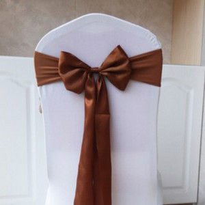 20 vnt. Nemokamas kaklaraištis Satin Kėdė Sash Bow Lycra Spandex Stretch Chair Sash Stripus Kaspinas Vestuvių renginiams Viešbučio dekoravimui