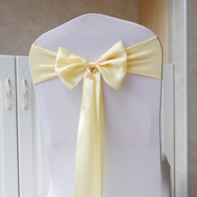 20 vnt. Nemokamas kaklaraištis Satin Kėdė Sash Bow Lycra Spandex Stretch Chair Sash Stripus Kaspinas Vestuvių renginiams Viešbučio dekoravimui