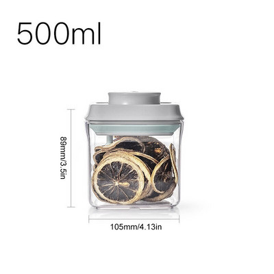 Akrilne staklenke za velike količine žitarica Posude za hranu Vrsta preše Zatvorena limenka Prozirna kutija za pohranu hladnjaka Kuhinjski organizator