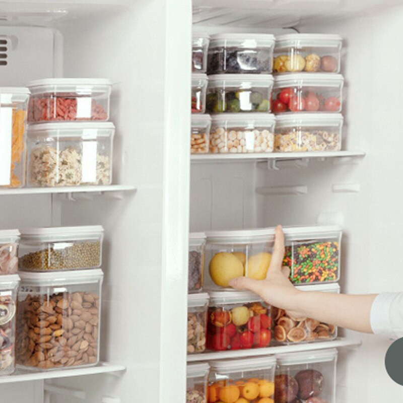 Akrilne staklenke za velike količine žitarica Posude za hranu Vrsta preše Zatvorena limenka Prozirna kutija za pohranu hladnjaka Kuhinjski organizator