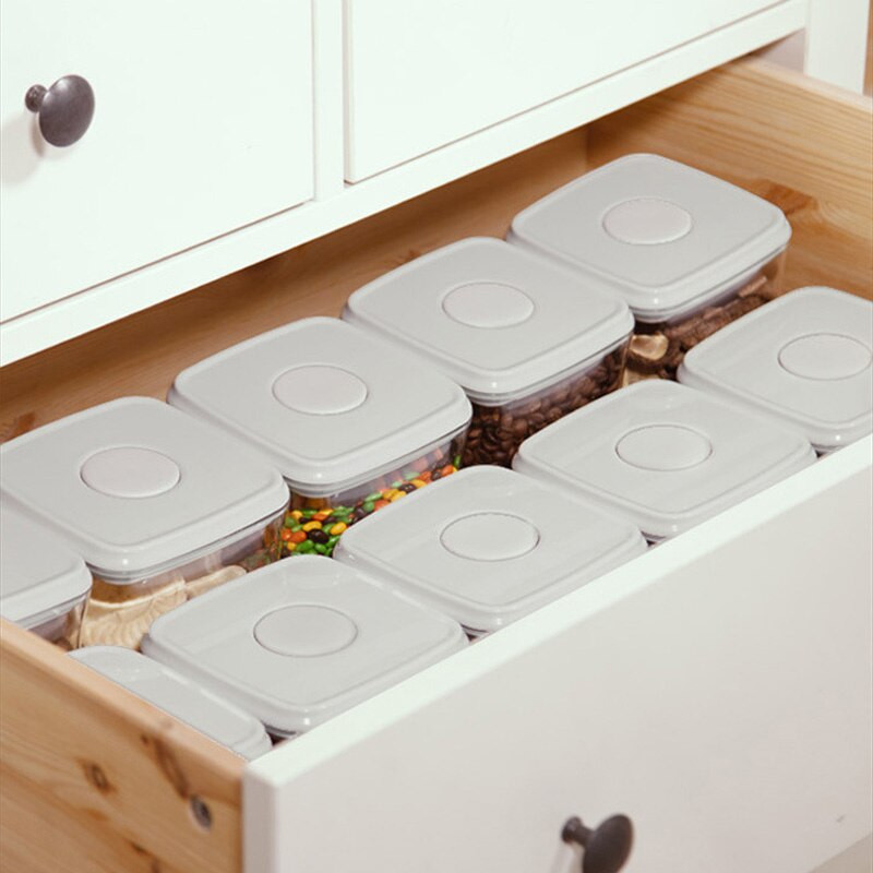 Akrilne staklenke za velike količine žitarica Posude za hranu Vrsta preše Zatvorena limenka Prozirna kutija za pohranu hladnjaka Kuhinjski organizator