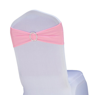 Livrare GRATUITĂ 10 50 buc. Banda elastică din lycra pentru canapea pentru scaun cu cataramă rotundă, papion elastic din spandex de nuntă pentru decorarea petrecerii de nuntă