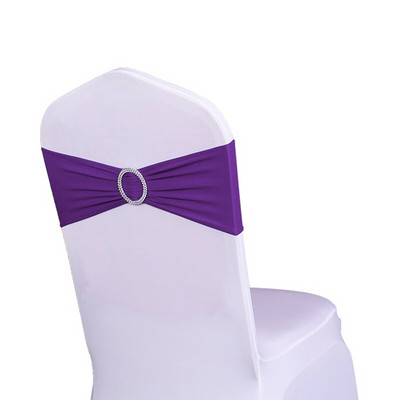 Livrare GRATUITĂ 10 50 buc. Banda elastică din lycra pentru canapea pentru scaun cu cataramă rotundă, papion elastic din spandex de nuntă pentru decorarea petrecerii de nuntă