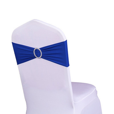 Livrare GRATUITĂ 10 50 buc. Banda elastică din lycra pentru canapea pentru scaun cu cataramă rotundă, papion elastic din spandex de nuntă pentru decorarea petrecerii de nuntă
