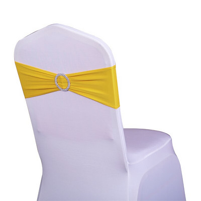 Livrare GRATUITĂ 10 50 buc. Banda elastică din lycra pentru canapea pentru scaun cu cataramă rotundă, papion elastic din spandex de nuntă pentru decorarea petrecerii de nuntă