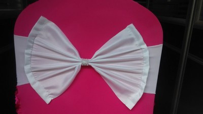 10 vnt Vestuvių kėdės mazgas lankas elastinis dangtelis atgal gėlės šalies dekoravimo rekvizitai mados banketai Tiffany renginiams Satino juostelė