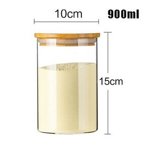 WBBOOMING aukštos kokybės stikliniai skaidrūs stikliniai indeliai su bambuko dangteliais saldainių arbatos kavos ir cukraus laikymo stiklainiai Virtuvės dėžutės