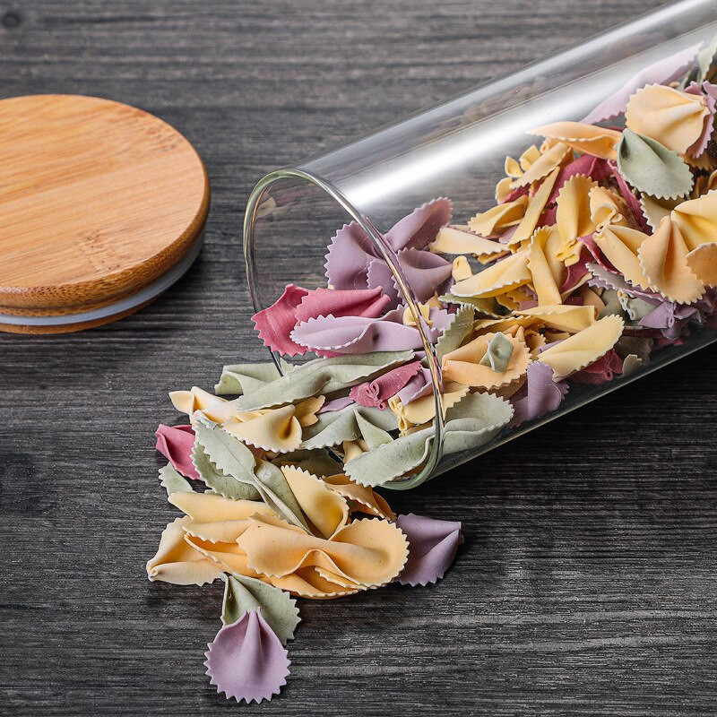 WBBOOMING aukštos kokybės stikliniai skaidrūs stikliniai indeliai su bambuko dangteliais saldainių arbatos kavos ir cukraus laikymo stiklainiai Virtuvės dėžutės