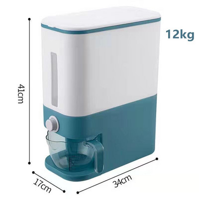 Kuhinjska kanta za rižu od 12 kg zatvorena kutija za ručak Spremnik za žitarice otporan na insekte i vlagu za kućanstvo Kutija za skladištenje žitarica na guranje