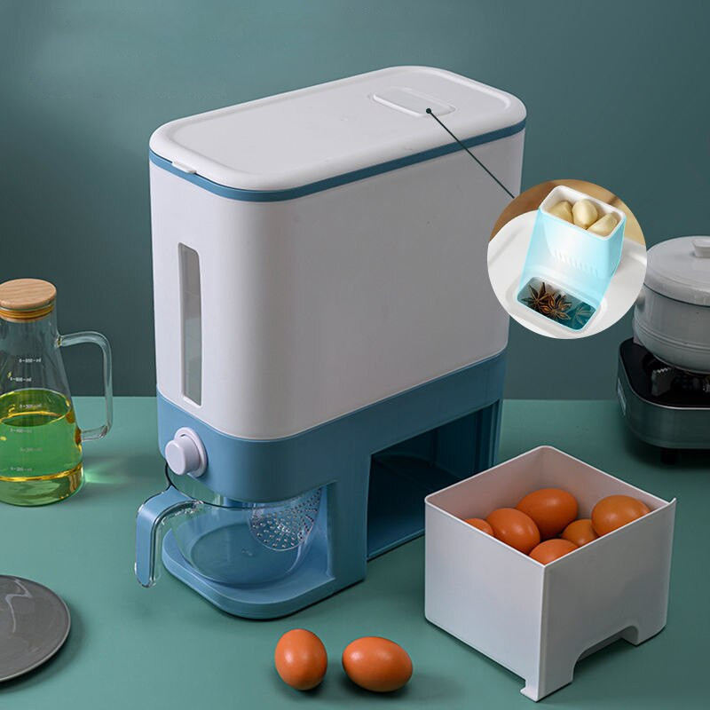 Kuhinjska kanta za rižu od 12 kg zatvorena kutija za ručak Spremnik za žitarice otporan na insekte i vlagu za kućanstvo Kutija za skladištenje žitarica na guranje