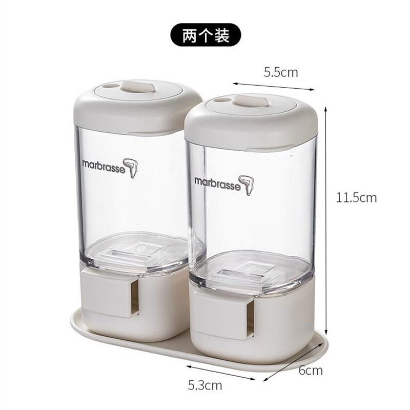 Druskos buteliai Prieskonių stiklainių rinkinys Matavimo Plastikinė laikymo dėžutė Virtuvės priedai