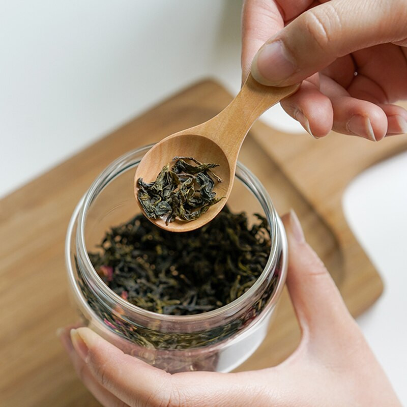 1kom staklena kuhinjska posuda za pohranu Drveni poklopac Borosilikatna staklena posuda za pohranu hrane Staklenka za pohranu šećera Stakleni kanister Posuda za pohranu hrane