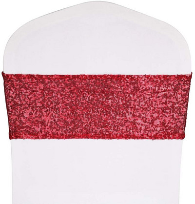 10/50 kom. Zlatni pojas sa šljokicama Navlake za stolice Pojas s čvorovima Dodaci za vjenčanje Događaji Banket Party Rođendan Rastezanje Na otvorenom