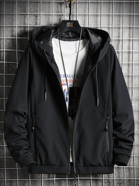 Ležerna muška jakna s kapuljačom - više boja