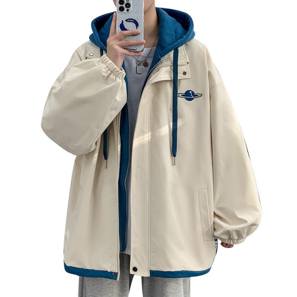 O jachetă lată și subțire pentru bărbați, cu glugă