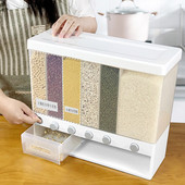 Cutie de depozitare pentru orez montată pe perete Container pentru cereale Dispenser pentru alimente uscate Borcan de depozitare pentru cereale Organizator de depozitare sigilat pentru bucătărie