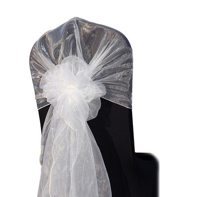 10 vnt/stal. Organza vestuvinės kėdės mazgas / kėdžių varčios / kėdžių gaubtai / kėdžių užvalkalai dekoruoti vestuvių vakarėliams ir renginiams bei banketų reikmenims
