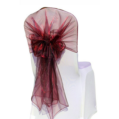 10 vnt/stal. Organza vestuvinės kėdės mazgas / kėdžių varčios / kėdžių gaubtai / kėdžių užvalkalai dekoruoti vestuvių vakarėliams ir renginiams bei banketų reikmenims